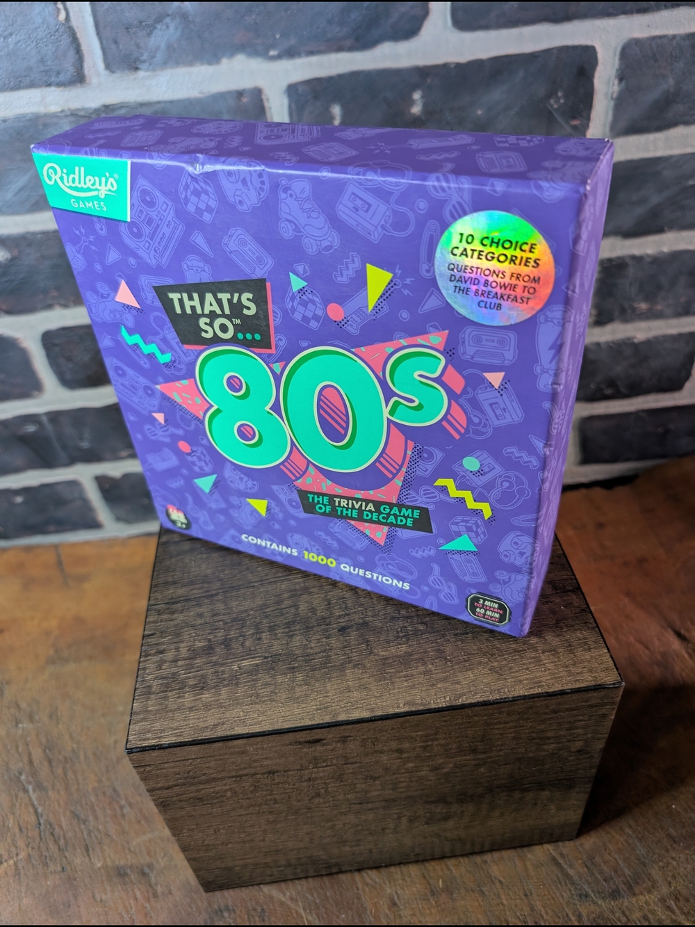 Ridley's 'That's So 80s' Trivia Game — Purple Retro Box